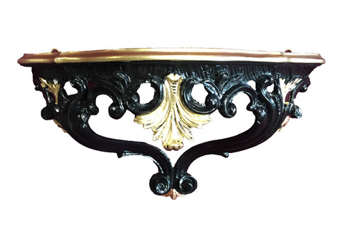 Wandkonsole schwarz gold - wandkonsole, schwarz-gold